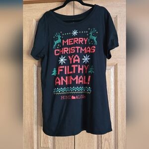 Home Alone Classic Fit Ringer Tee – Filthy Animal Black